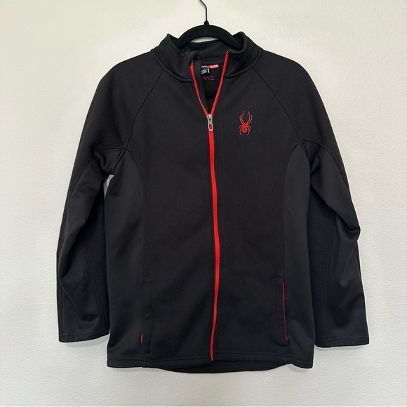 Spyder Central Full Zip Sweater jacket full zip red detail size XL 18/20 boys - Picture 1 of 3